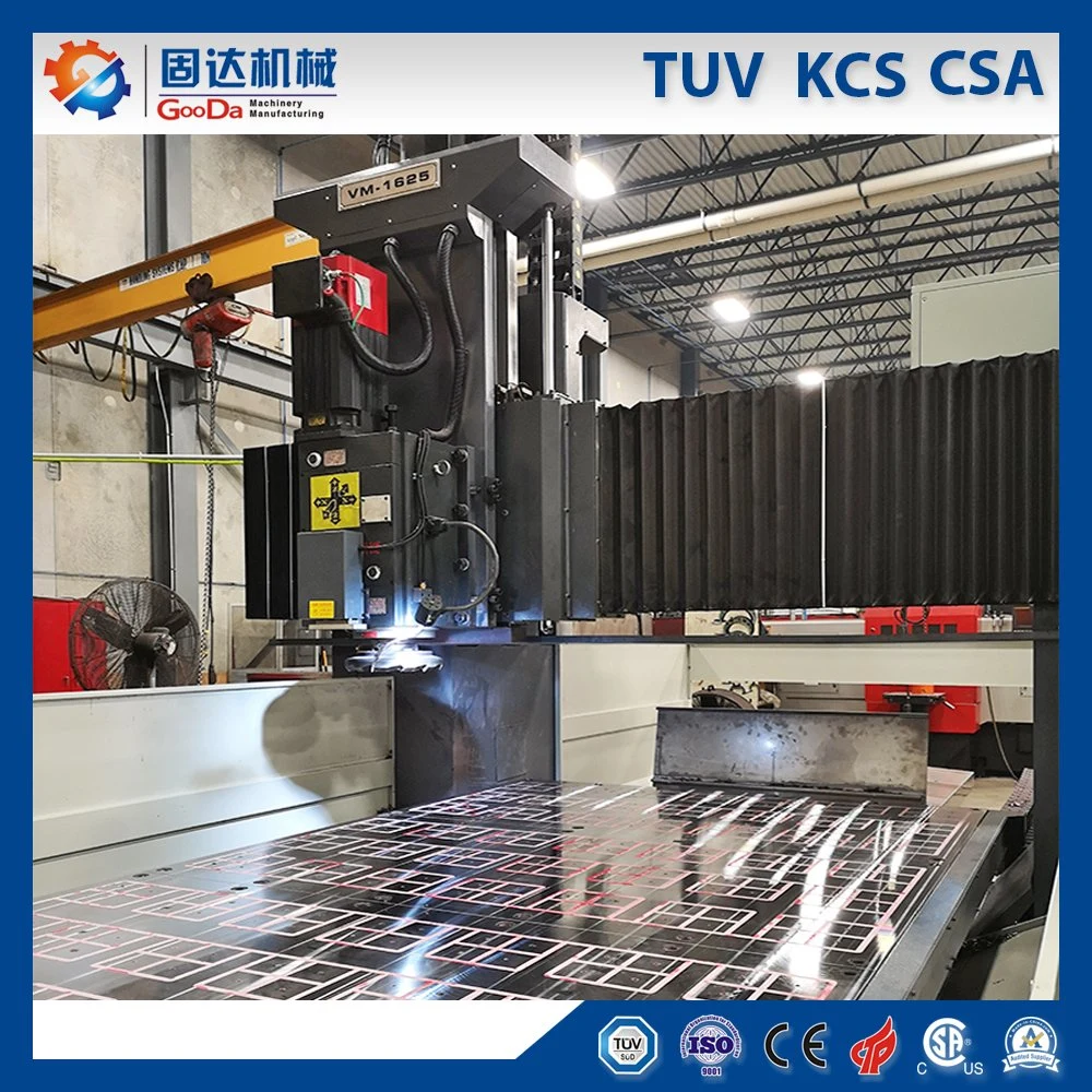 High Precision and High Accuracy Gooda Vertical Gantry Machining Center for Mould Plate Block and Mold Base and Special Steel Processing Vm-1625nc